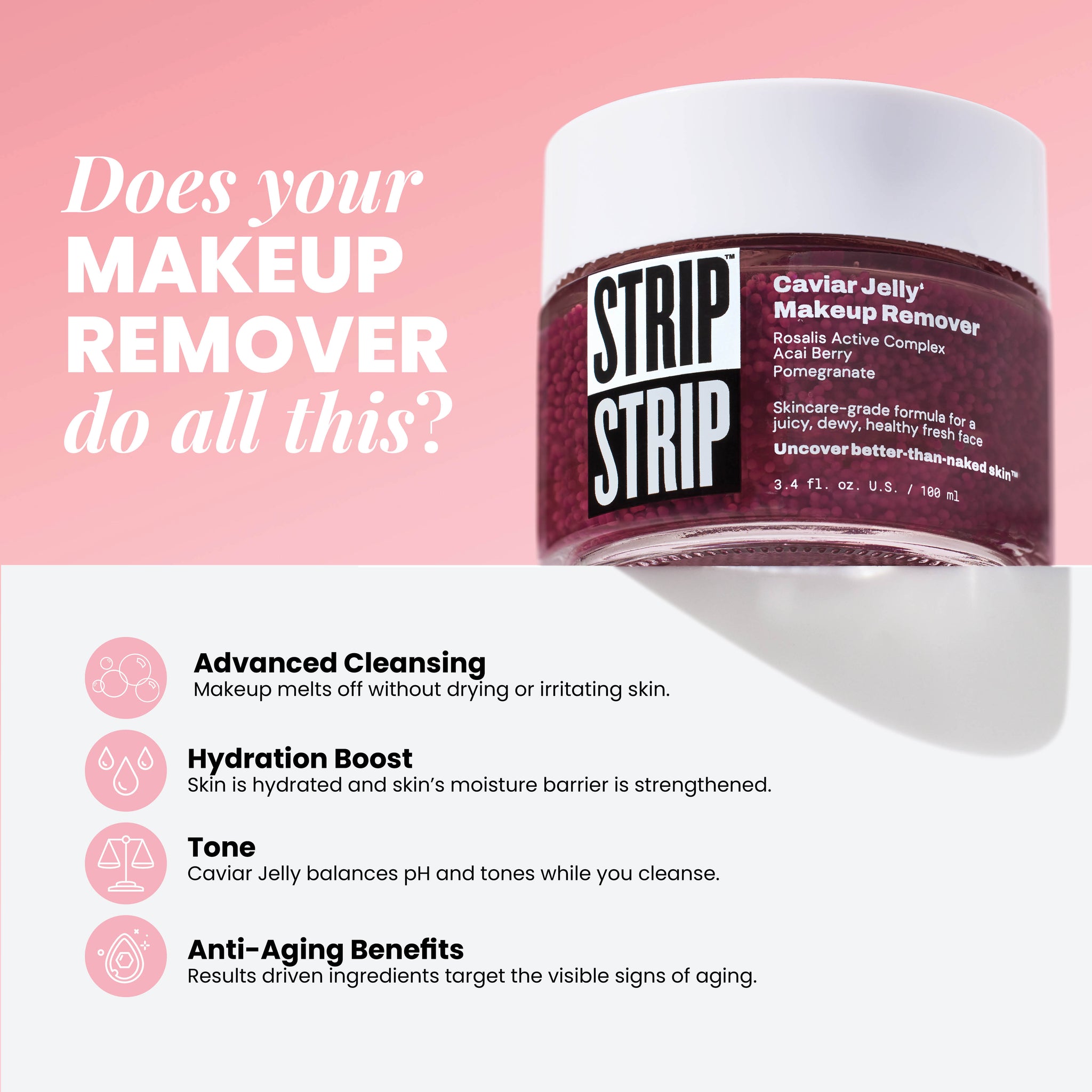 Eye Makeup Remover for Mature Skin | Anti Aging Cleaners - Strip Makeup
